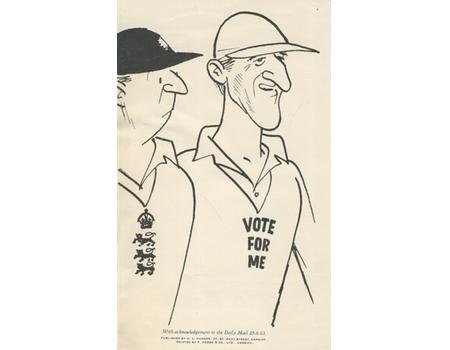 TED DEXTER (SUSSEX AND ENGLAND) 1963 ELECTION CARTOON