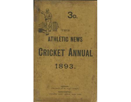 ATHLETIC NEWS CRICKET ANNUAL 1893