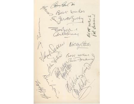 MANCHESTER UNITED FOOTBALL BOOK NO.8 - SIGNED BY THE 1968 EUROPEAN CUP WINNING TEAM