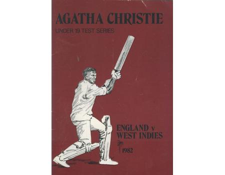 AGATHA CHRISTIE UNDER 19 CRICKET TOUR 1982 - WEST INDIES IN ENGLAND