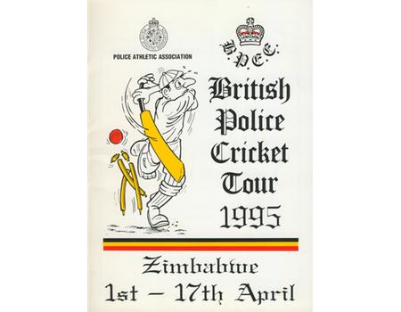 BRITISH POLICE CRICKET TOUR TO ZIMBABWE 1995 BROCHURE