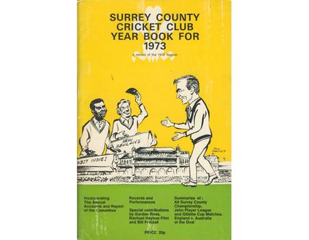 SURREY COUNTY CRICKET CLUB YEAR BOOK FOR 1973