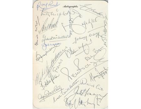 100TH FA CUP BANQUET 1981 - SEATING PLAN AND SIGNED MENU