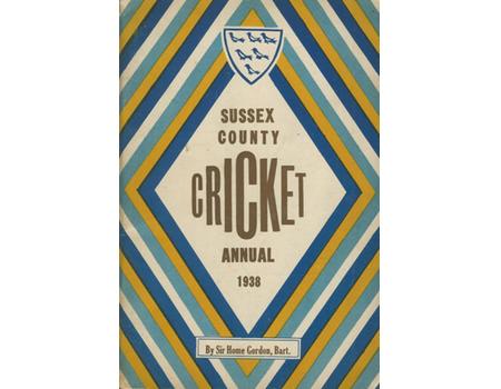 SUSSEX COUNTY CRICKET CLUB YEAR BOOK 1938