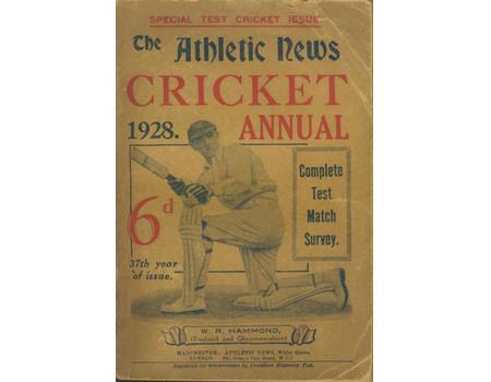 ATHLETIC NEWS CRICKET ANNUAL 1928