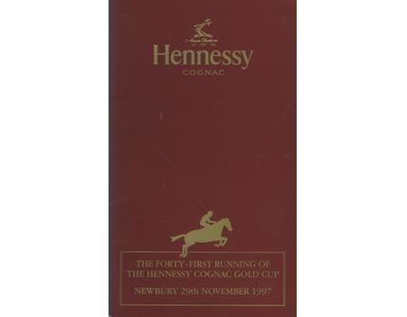 HENNESSY GOLD CUP (NEWBURY) 1997 RACE PROGRAMME