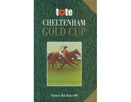 CHELTENHAM GOLD CUP 1993 RACECARD