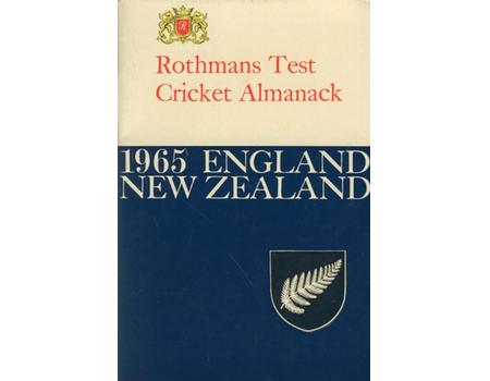 ROTHMANS TEST CRICKET ALMANACK: 1965 ENGLAND - NEW ZEALAND