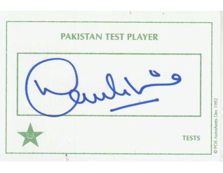 DANISH KANERIA (PAKISTAN) CRICKET AUTOGRAPH