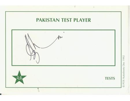 AZHAR MAHMOOD (PAKISTAN) CRICKET AUTOGRAPH