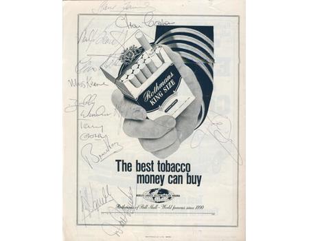 CANTERBURY V BRITISH ISLES 1977 RUGBY PROGRAMME (SIGNED BY 12 BRITISH LIONS)