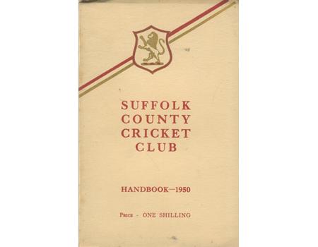SUFFOLK COUNTY CRICKET CLUB HANDBOOK - 1950