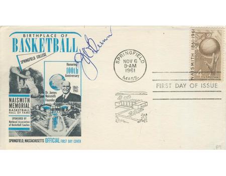 JOHN W BUNN (BASKETBALL HALL OF FAME) 1961 SIGNED FIRST DAY COVER