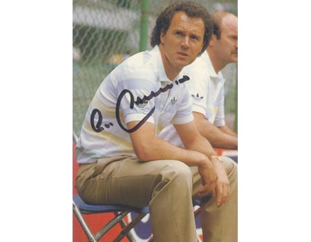 FRANZ BECKENBAUER SIGNED POSTCARD