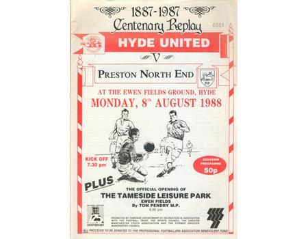 HYDE UNITED V PRESTON NORTH END 1988 FOOTBALL PROGRAMME