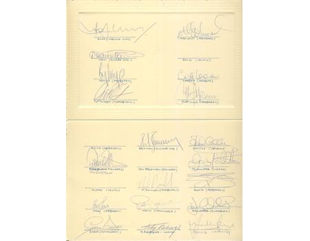 SCOTLAND FOOTBALL TEAM 1993 (V SWITZERLAND) SIGNED CARD