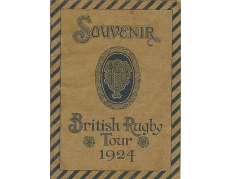 BRITISH LIONS RUGBY TOUR TO SOUTH AFRICA 1924 SOUVENIR BROCHURE - SIGNED