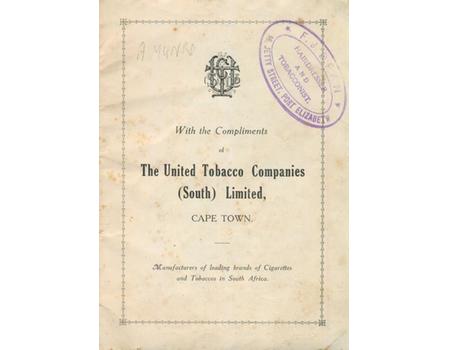 BRITISH LIONS RUGBY TOUR TO SOUTH AFRICA 1924 SOUVENIR BROCHURE - SIGNED