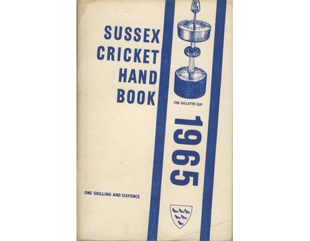 OFFICIAL SUSSEX CRICKET HANDBOOK 1965