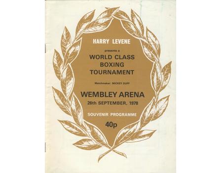 JOHN CONTEH V LEONARDO RODGERS 1978 BOXING PROGRAMME
