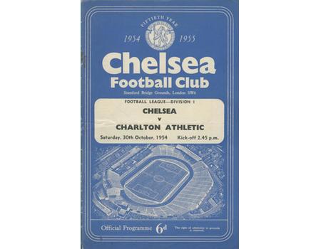 CHELSEA V CHARLTON ATHLETIC 1954-55 (CHAMPIONSHIP SEASON) FOOTBALL PROGRAMME
