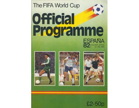 WORLD CUP SPAIN 1982 OFFICIAL TOURNAMENT BROCHURE