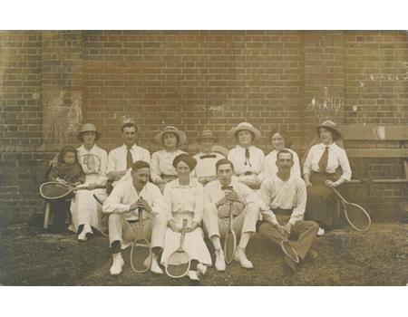 TENNIS GROUP IN ALDERSHOT (C.1913) POSTCARD
