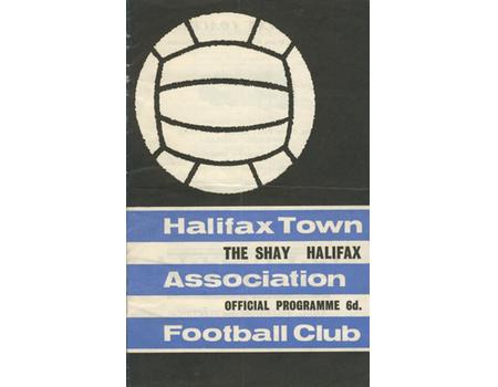 HALIFAX V BISHOP AUCKLAND 1967 FOOTBALL PROGRAMME (RECORD VICTORY 7-0)