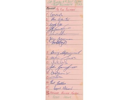 SOUTH AFRICA 1963 RUGBY AUTOGRAPHS - 4TH TEST V AUSTRALIA