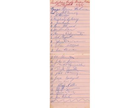 SOUTH AFRICA & AUSTRALIA 1961 RUGBY AUTOGRAPHS (BOTH TEAMS)