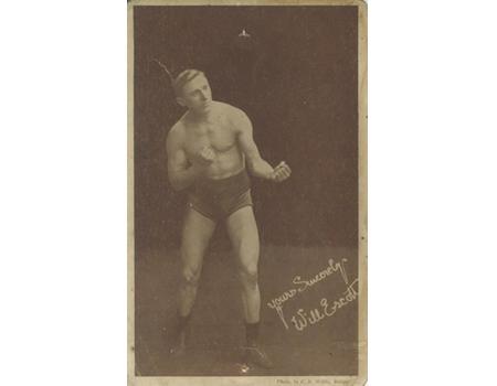 WILL (YOUNG) ESCOTT BOXING POSTCARD