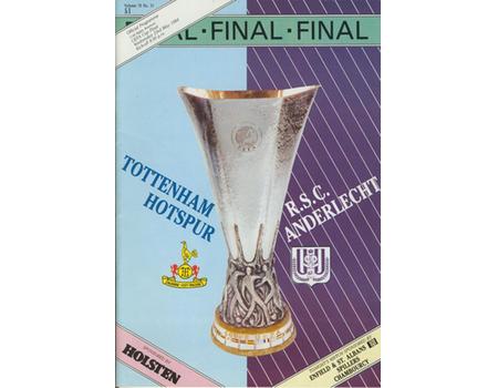 TOTTENHAM HOTSPUR V R.S.C. ANDERLECHT 1984 (UEFA CUP FINAL) FOOTBALL PROGRAMME