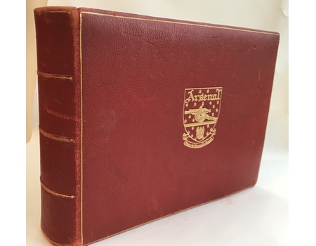 ARSENAL 1951 LEATHER PHOTOGRAPH ALBUM - PRESENTED TO CLUB DIRECTOR COMMANDER A.F. BONE