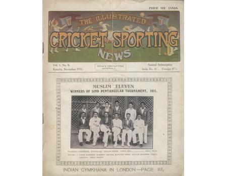 THE ILLUSTRATED CRICKET AND SPORTING NEWS - NOVEMBER 1931 (CONTINUED AS THE INDIAN CRICKETER)