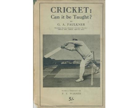 CRICKET: CAN IT BE TAUGHT?