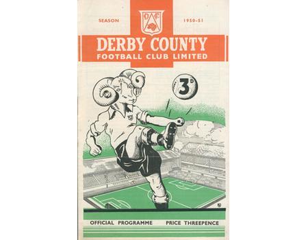 DERBY COUNTY V STOKE CITY 1950-51 FOOTBALL PROGRAMME
