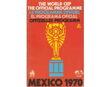 WORLD CUP 1970 OFFICIAL PROGRAMME