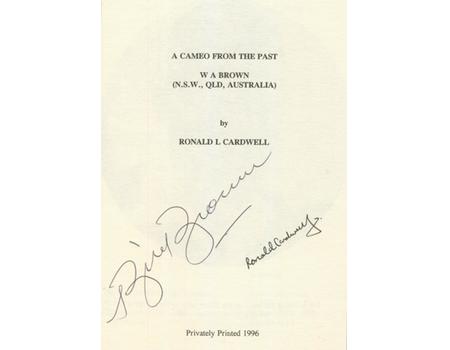 A CAMEO FROM THE PAST: W.A. BROWN (N.S.W., QLD, AUSTRALIA)