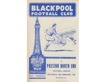 BLACKPOOL V PRESTON NORTH END 1960-61 FOOTBALL PROGRAMME