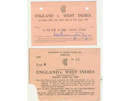 ENGLAND V WEST INDIES 1957 (LORD