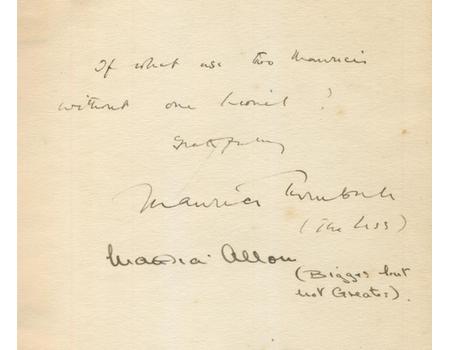 THE TWO MAURICES AGAIN. BEING SOME ACCOUNT OF THE TOUR OF THE M.C.C. TEAM...