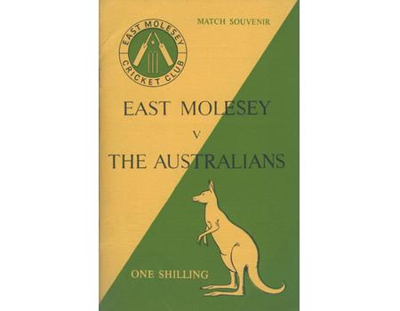 EAST MOLESEY V THE AUSTRALIANS 1953 CRICKET PROGRAMME