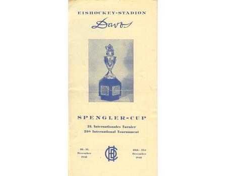 SPENGLER CUP (DAVOS) 1948 ICE HOCKEY PROGRAMME