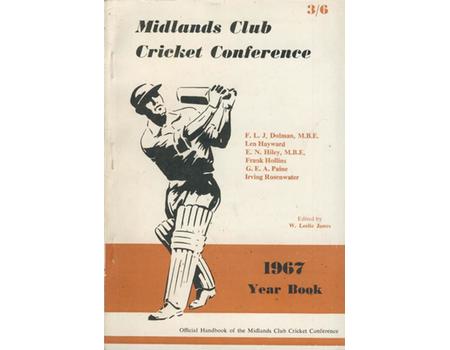 MIDLANDS CLUB CRICKET CONFERENCE YEARBOOK 1967