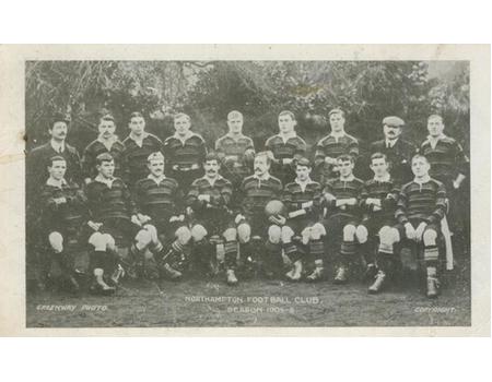 NORTHAMPTON RUGBY CLUB 1904-05 POSTCARD