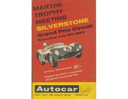 MARTINI TROPHY MEETING 1963 (SILVERSTONE) MOTOR RACING PROGRAMME