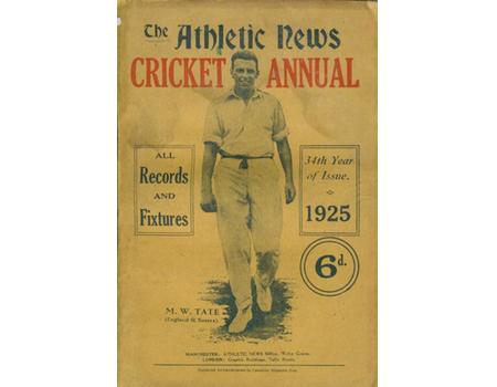 ATHLETIC NEWS CRICKET ANNUAL 1925