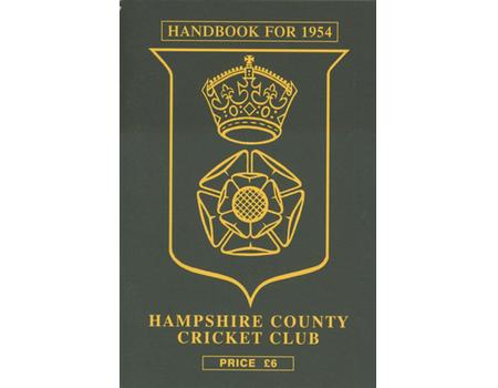 HAMPSHIRE COUNTY CRICKET CLUB ILLUSTRATED HANDBOOK 1954