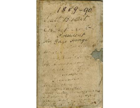 SOUTH BRENT CRICKET CLUB (DEVON) 1889 TO 1911 ACCOUNTS BOOK