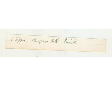 CHARLES TOPPIN (CAMBRIDGE UNIVERSITY & WORCESTERSHIRE) CRICKET AUTOGRAPH